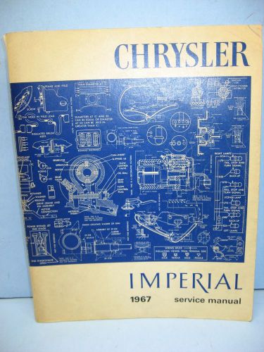 1967 chrysler imperial service manual, used, very good condition