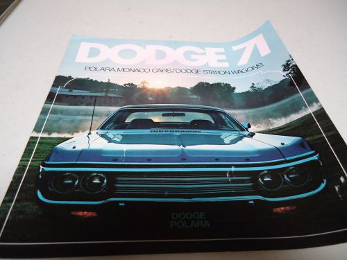 71 polara, monaco cars/wagons showroom catalog great. cond.