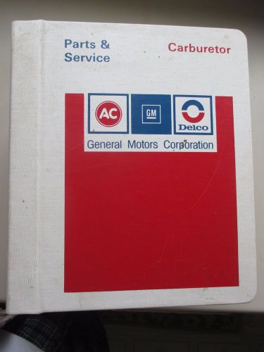 Vintage general motors carburator parts manual with exploded views