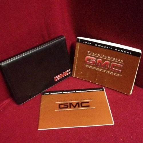 1998 gmc yukon suburban oem owners manual set with warranty guide and case