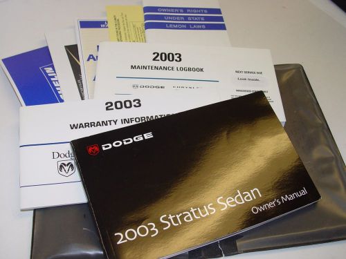 2003 dodge stratus owners manual set se sxt
