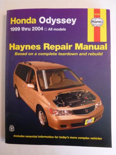 Haynes repair manual, 1999-2004 honda odyssey, very slightly used, printed in us