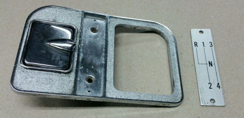 1958-1962 corvette original floor shift plate bezel 3757865 4 speed ash tray