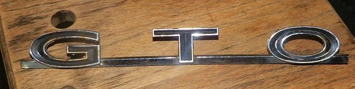 Vintage pontiac gto car emblem-metal