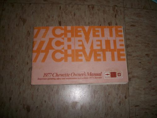 1977 chevrolet chevette  owners manual instruction book