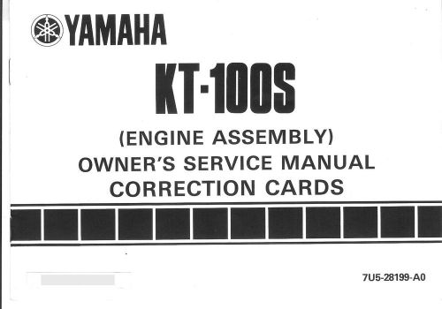 Kt100 vintage go kart engine spec.corrections from yamaha service manual kt 100