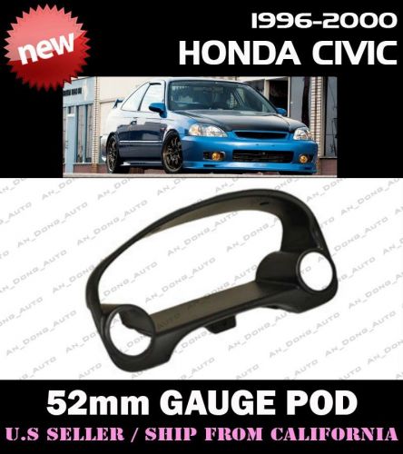 *** 96 97 98 99 00 honda civic sedan coupe 52mm dual gauge cluster pod ***