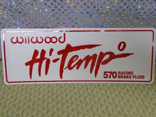 Racing car sticker, wilwood hi-temp, 9.5&#034; x 3.5&#034;