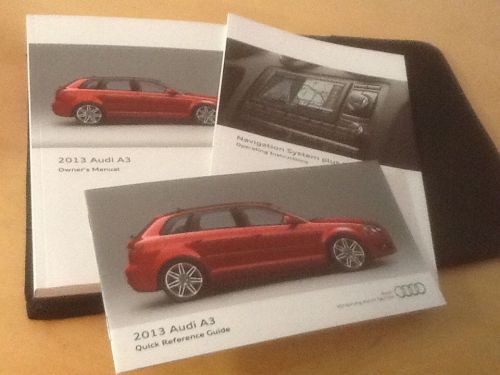 2013 audi  a3 owners  manual and cover....