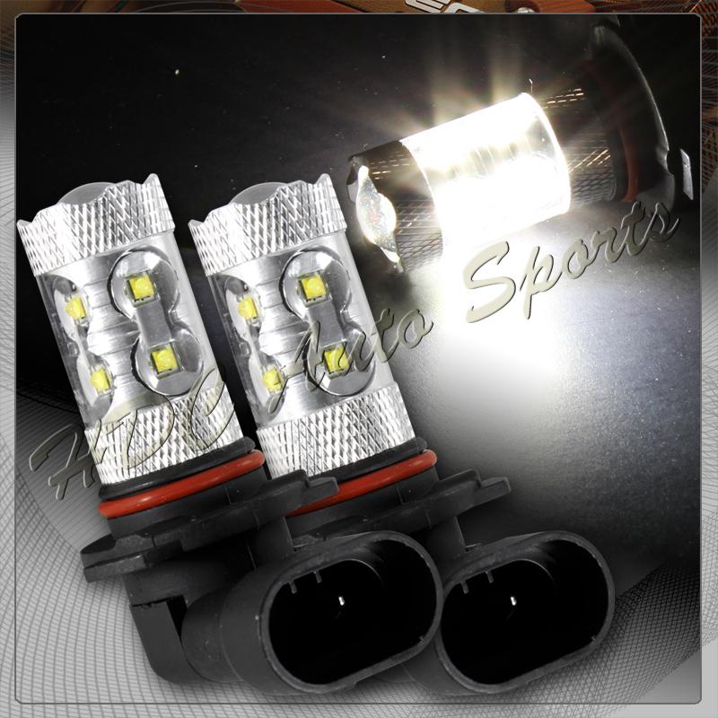 2x acura toyota 9006 hb4 white 10 led 50w projector low beam fog light lamp bulb