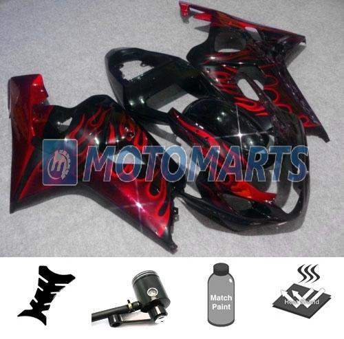 Bundle inj fairing w/ brake fluid pot for suzuki gsx r 600 750 k4 04 05 gsxr eaa