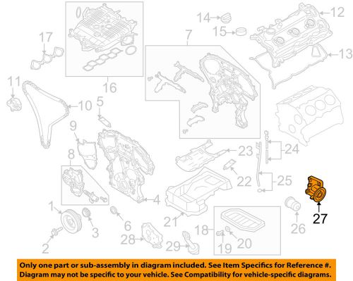 Infiniti nissan oem 08-12 ex35 3.5l-v6 engine-oil filter housing 15238jk20a