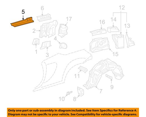 Toyota oem mr2 spyder inner-quarter panel-upper reinforcement right 6554517011