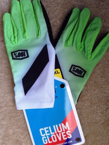 100% celium gloves green xl