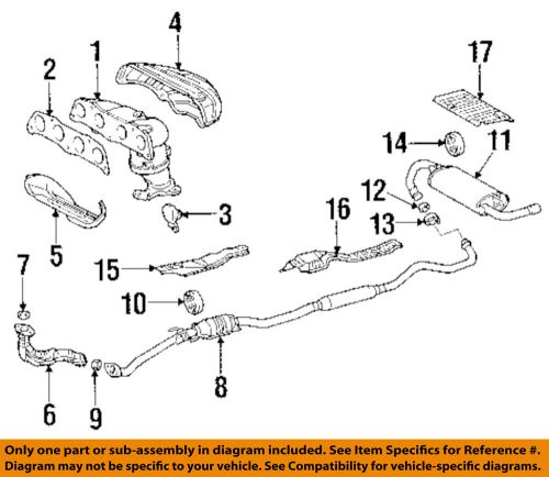 Toyota oem 03-06 matrix 1.8l-l4 exhaust-converter &amp; pipe gasket 174510d070