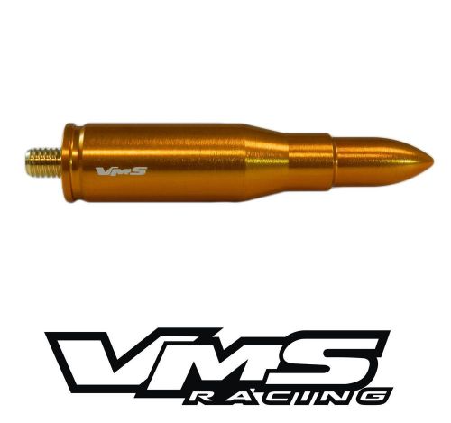 Vms racing billet 3&#034; 223 cal bullet antenna gold for 97-02 ford expedition