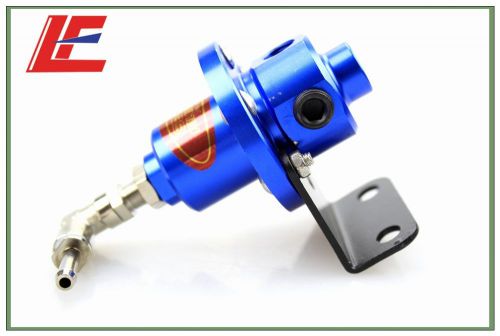 Universal adjustable car turbo fuel pressure regulator with gauge meter blue