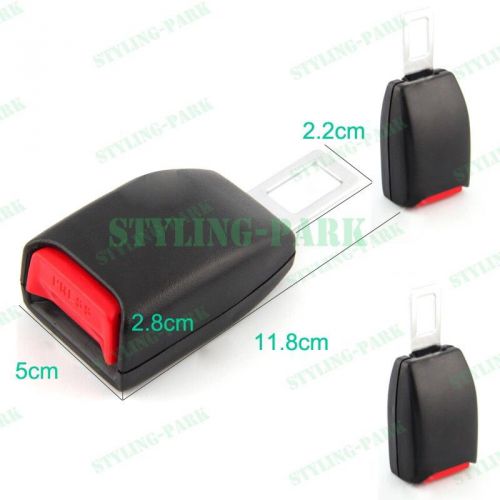 2 x car suv auto seat belt extender safety eliminator alarm stopper buckle clips