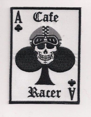 Cafe racer ace of clubs patch. rocker ace 59 bsa norton triumph ton up honda