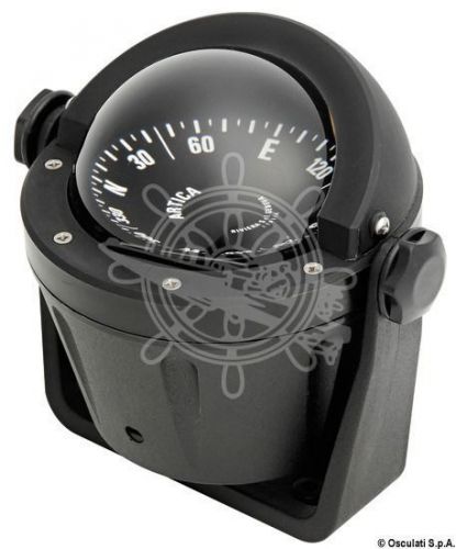 Riviera vega boat marine compass 2&#034; 3/4 black bracket mount