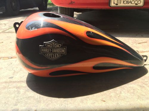 Harley davidson evo evolution dyna flame gas tank