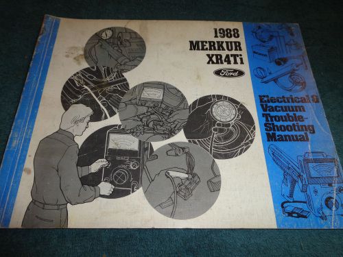 1988 merkur xr4ti wiring / vacuum shop manual / original book