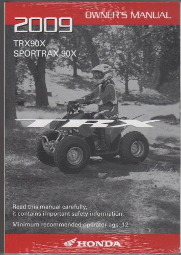 2009 honda atv trx90x  &amp; sportrax 90x owners manual  new