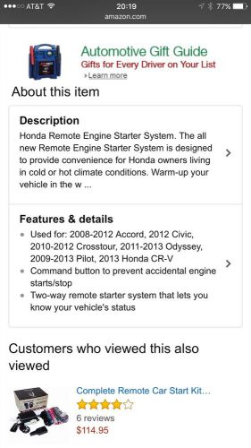 Rs-09au honda remote starter