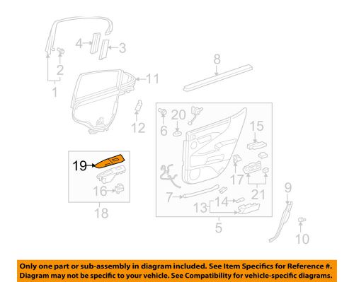 Lexus toyota oem 10-12 ls460 interior-rear door-base right 7420750020