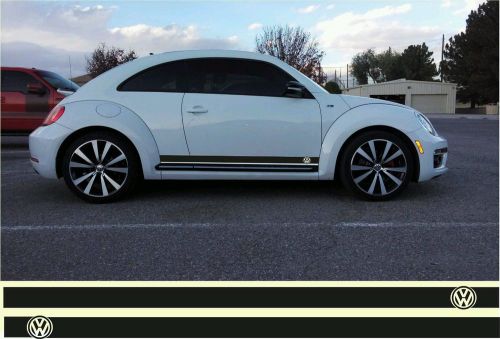 Volkswagen beetle turbo r type rocker panel vinyl graphics decals side stripes