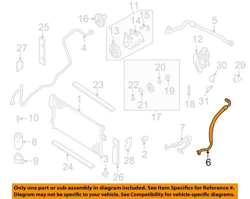 Nissan oem 1998 frontier air conditioner-suction hose 924818b424