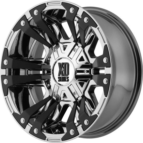 17x9 pvd chrome xd822 monster ii 5x5 -12 rims discoverer stt pro 295/70/17 tires