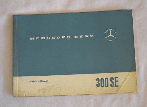 Mercedes 300se w109 owners manual original not reprint