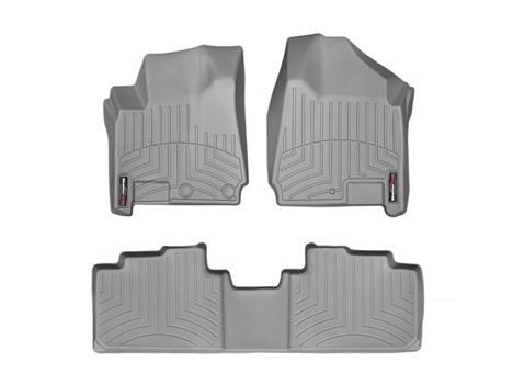 Weathertech custom fit gray front & rear floor liner set 2010-2013 cadillac srx