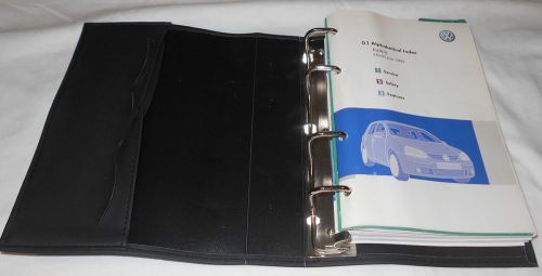 2009 volkswagen rabbit owner manual set &amp;volkswagen 4 ringed binder factory case