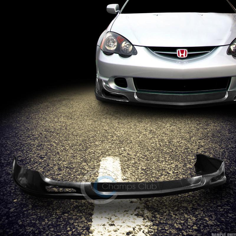 Jdm blk spoon pu urethane front bumper spoiler lip body kit 02-04 acura rsx dc5