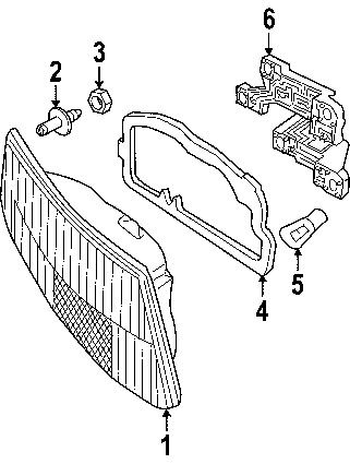 Porsche 98763144504 genuine oem tail lamp assy