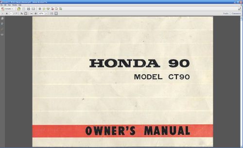 Honda 1970 ct90 k2 owners manual pdf trail 90 owner&#039;s maintenance trail 90