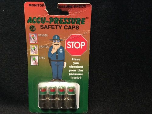 Accu-pressure tire pressure safety caps, 34 psi, new in package