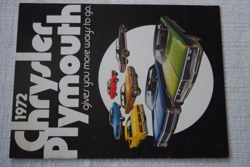 1972 chrysler plymouth dealer brochure, duster, barracuda, fury, new yorker