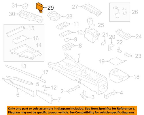 Bmw oem 10-15 760li center console-auxiliary jack 84109237653