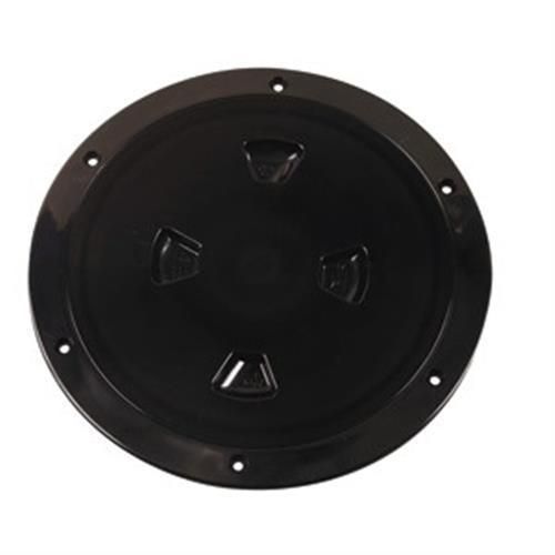 Beckson 8 smooth center screw out deck plate black 8.5 cut