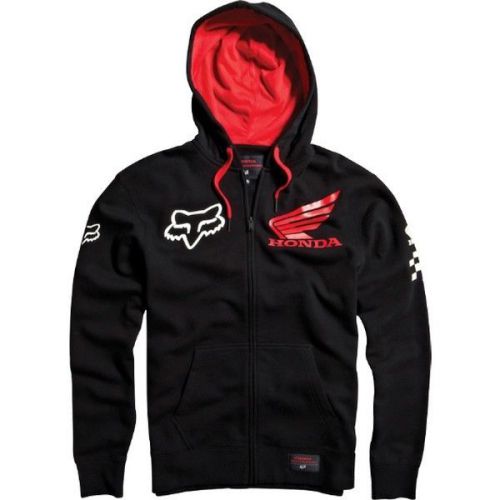 Fox racing honda standard mens zip up hoody black/red