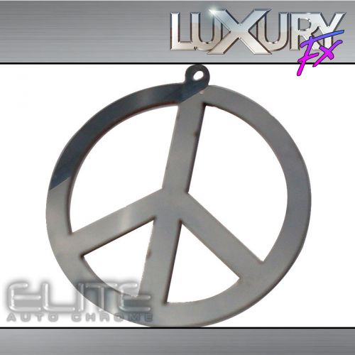 Stainless steel peace symbol emblem - luxfx1743