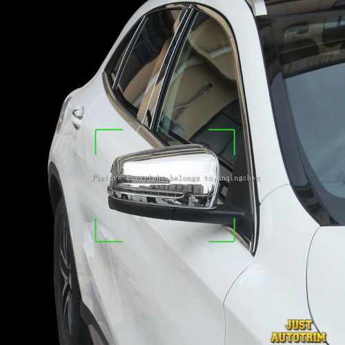 Chrome body side mirror moulding cover trim for 2014-2017 benz gla