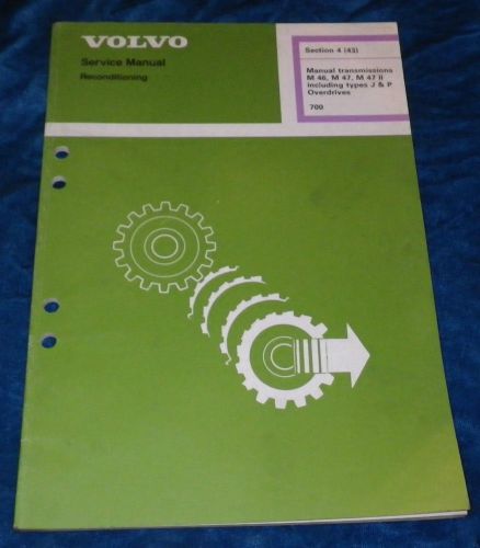 Volvo service manual transmission reconditioning 700 m46 m47 tp30941/1 sec.4(43)