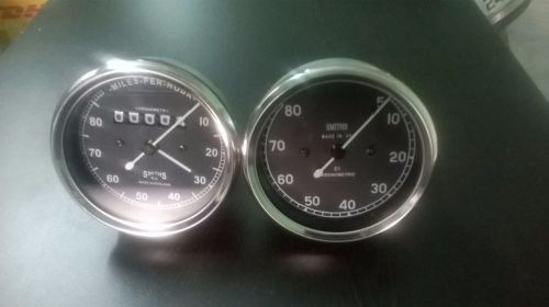 Smiths 80 mph speedometer + tachometer 80 mm fitment m18x1.5 thread -  fast ship