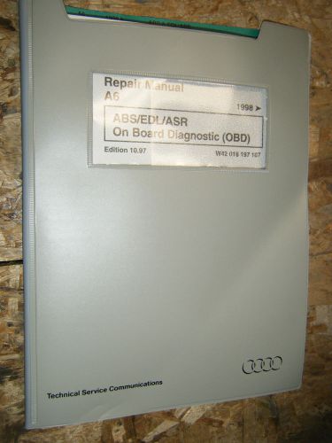 1998 audi a6 abs edl asr on board diagnostics factory service manual repair