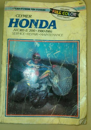 Clymer honda atc185 &amp; 200 service repair maintenace manual 1980-1986