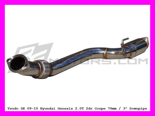 Genesis 09 10 11 12 13 14 2dr 2.0l turbo tsudo 76mm racing downpipe test-pipe